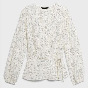 Banana Republic Factory Polka Dot Wrap Top |Size S|